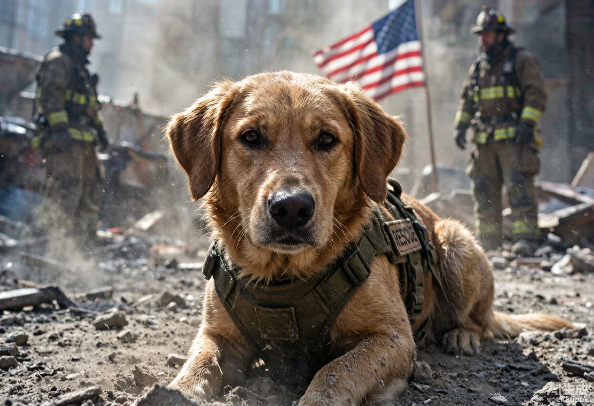 历史大事件中的狗狗 911 搜救犬 Bretagne