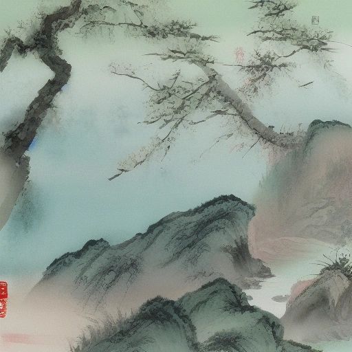 诗词书画中的犬 李白《访戴天山道士不遇》：犬吠水声中