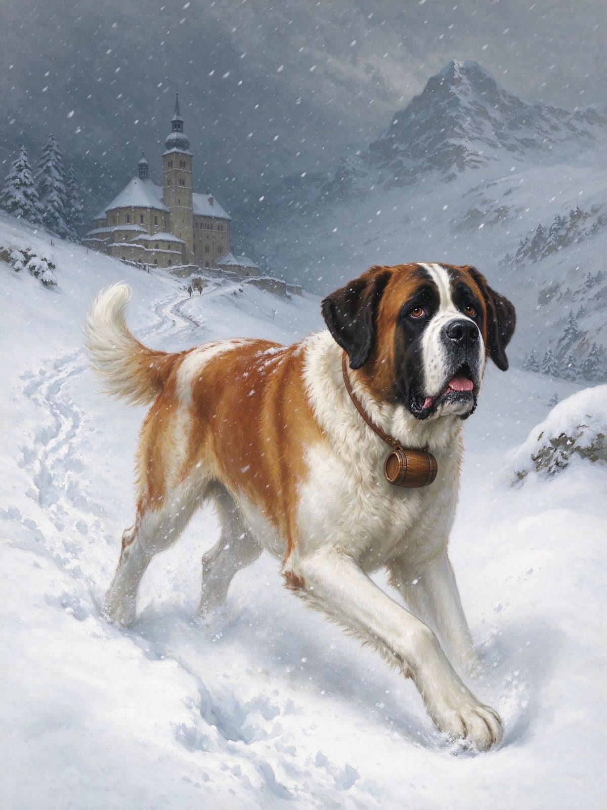 功勋犬与工作犬 2.5 巴里与圣伯纳：阿尔卑斯山的"白衣天使"
