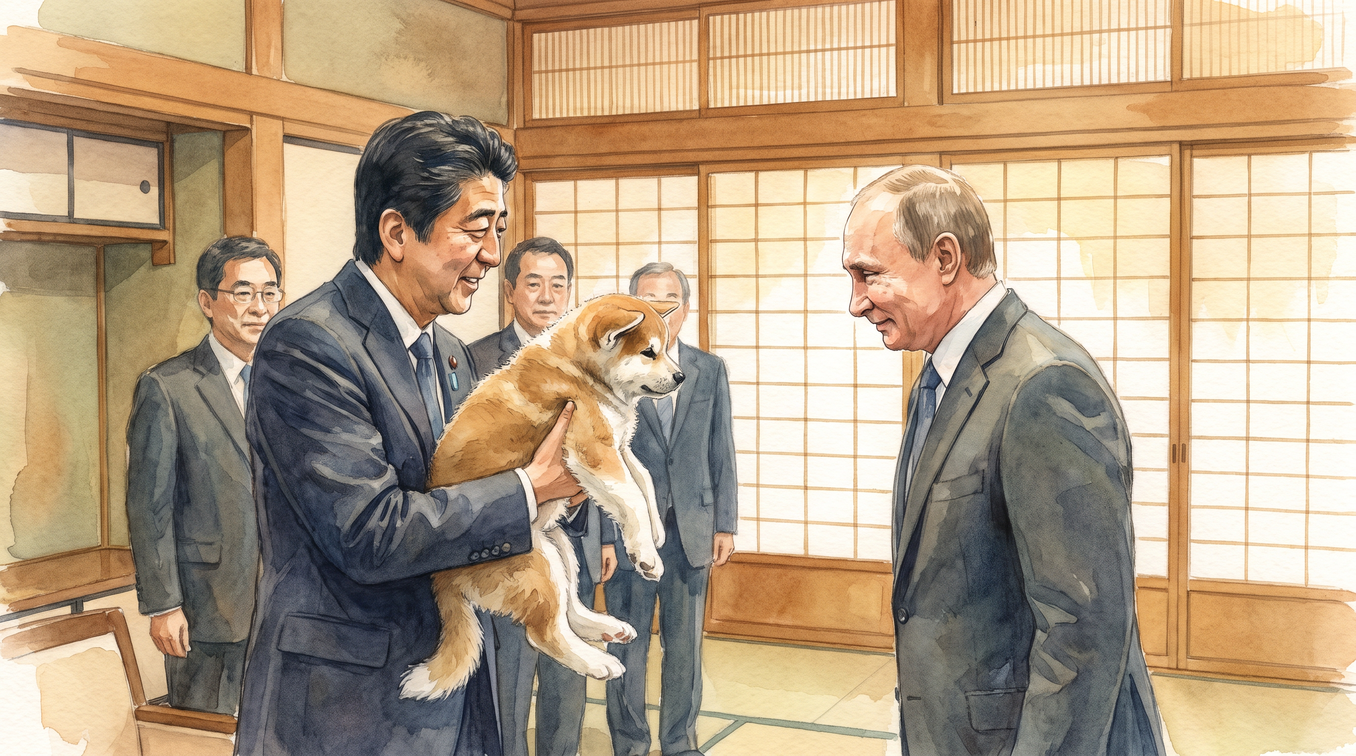 历史上的名犬 日本赠普京的秋田犬"梦"——Yume