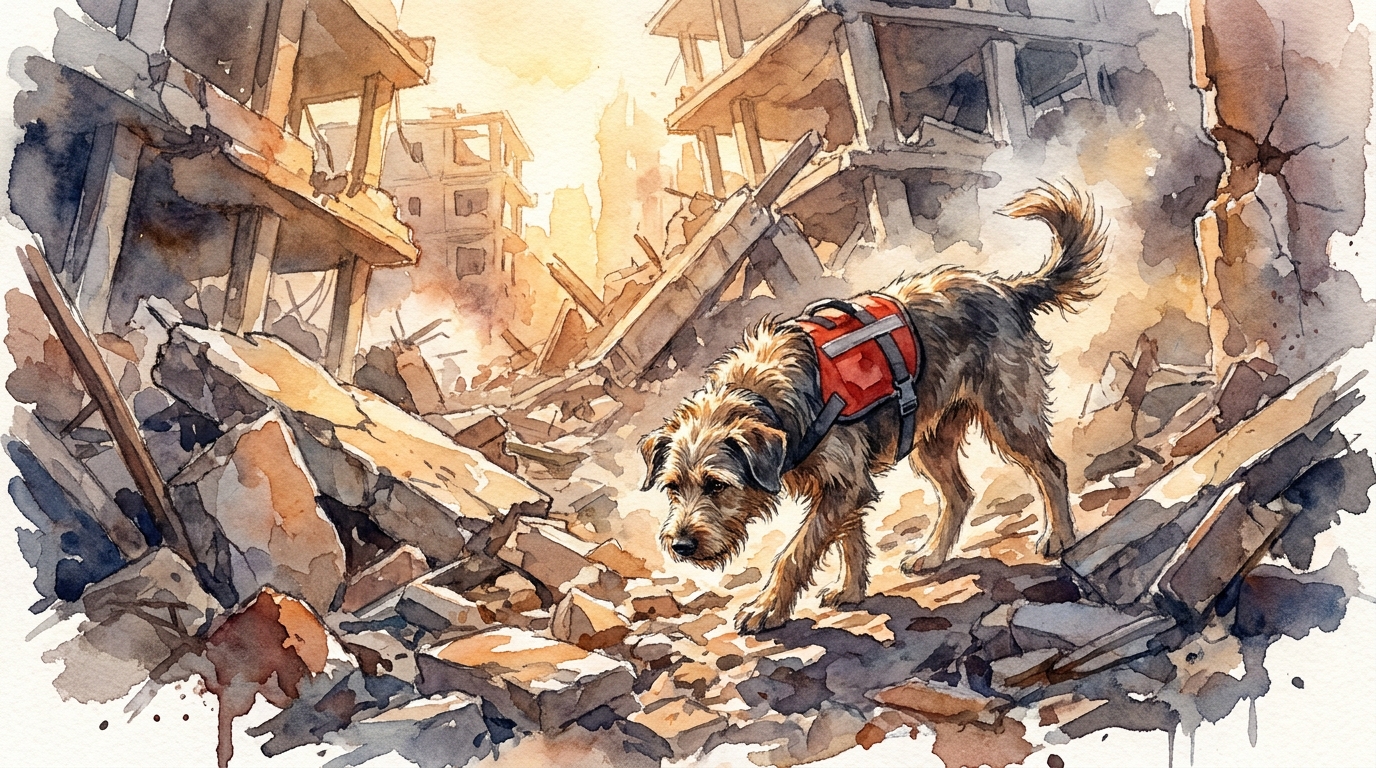 功勋犬与治愈犬 汶川地震中的 67 只搜救犬