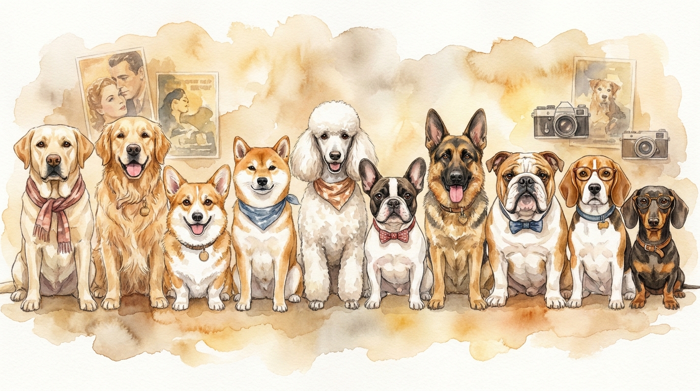 犬的品种图鉴 最受欢迎的 10 大犬种